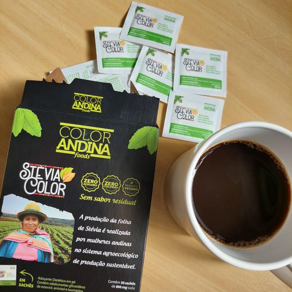 stevia em pó color andina