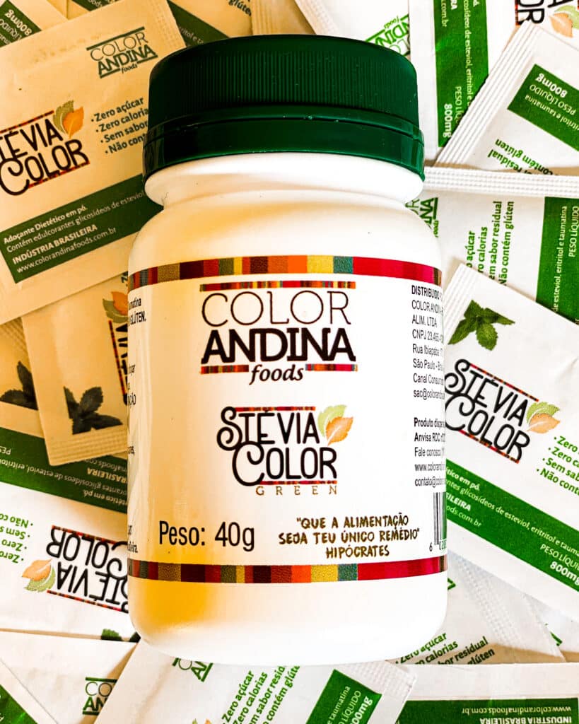 Stevia em pó em sachê