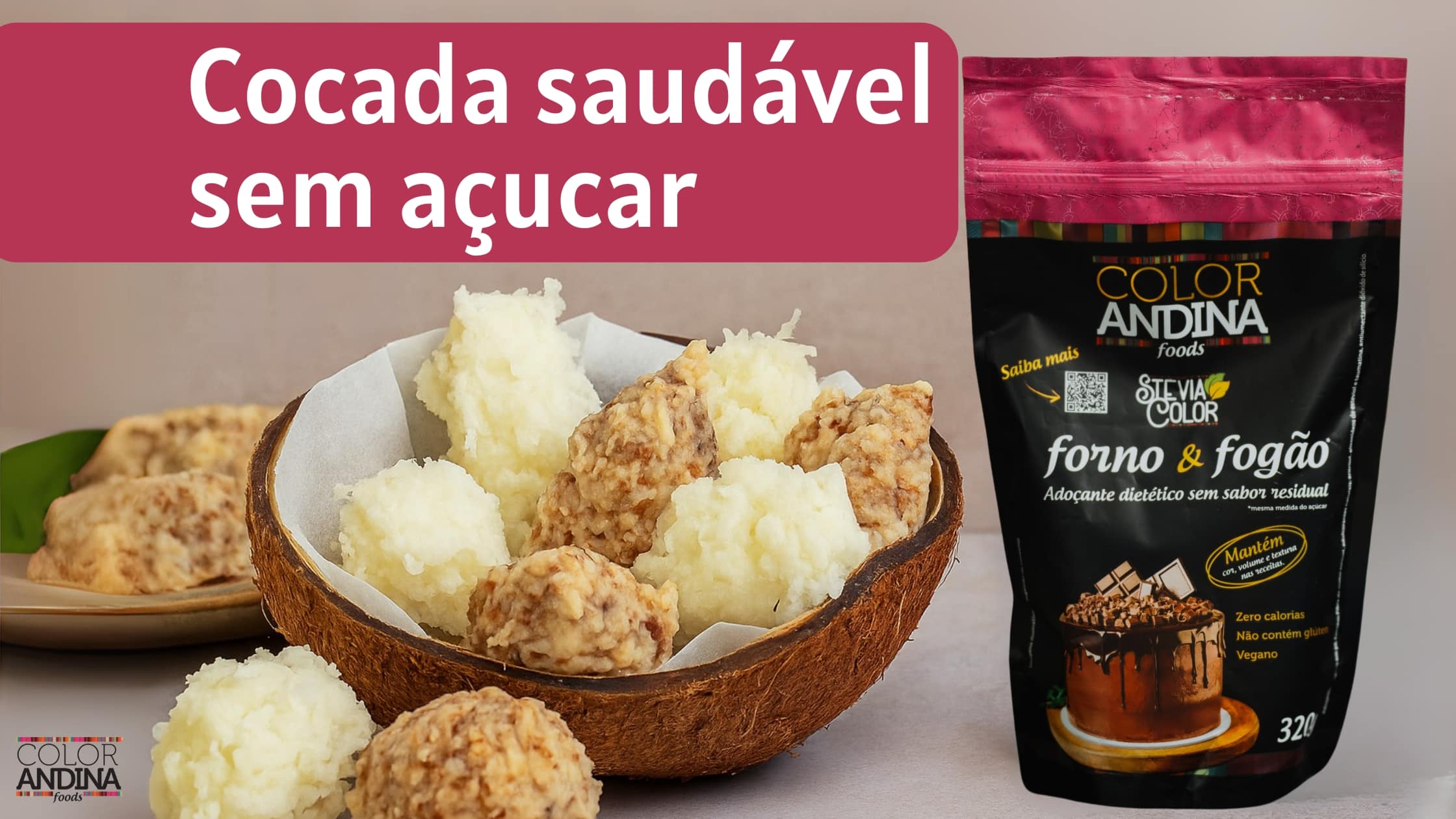 Receita de cocada saudável, sem açúcar